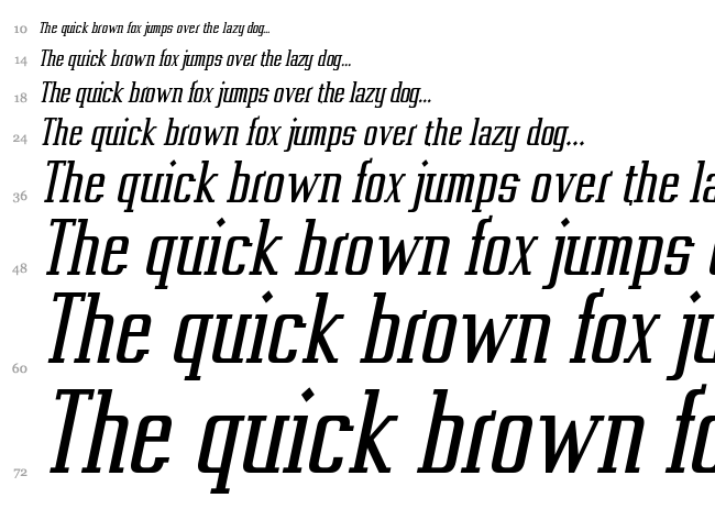 Vahika font waterfall